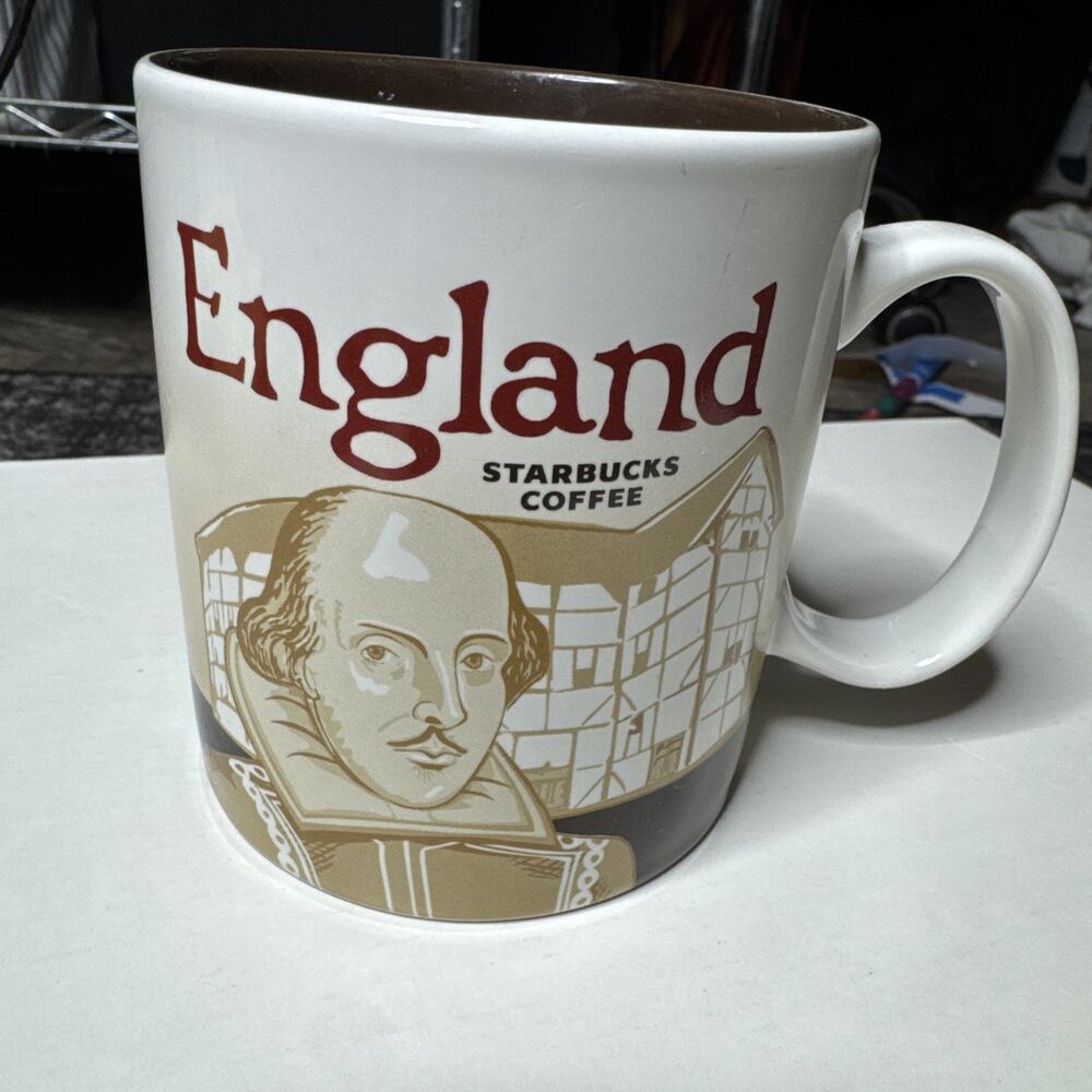 Starbucks England Global Icon City Shakespeare Coffee Mug Cup 16oz 2013 - Picture 1 of 6